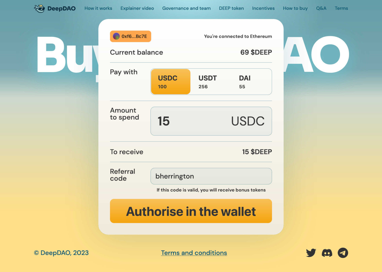 DAO crypto investments