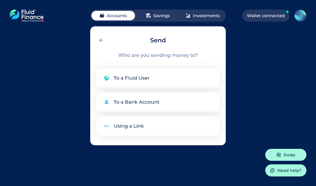 Send money options